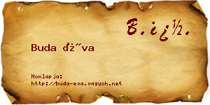 Buda Éva névjegykártya