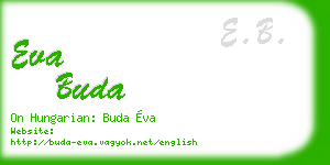 eva buda business card